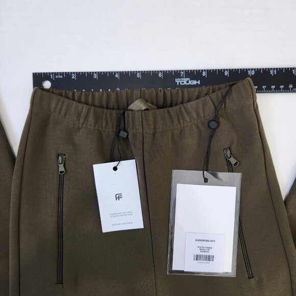 Wardrobe.NYC NWT Side Zip Legging Womens XS Military Green Pull On Stretch $400 - Picture 9 of 12